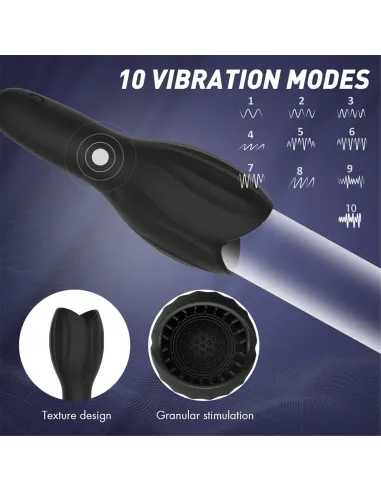 Masturbador woodblock - recargable - 10 funciones - silicona | S-hande | Masturbadores