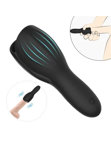 Masturbador woodblock - recargable - 10 funciones - silicona | S-hande | Masturbadores