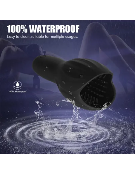 Masturbador woodblock - recargable - 10 funciones - silicona | S-hande | Masturbadores