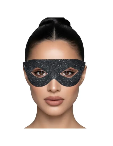 - antifaz abierto destello negro | Infarta fetish | Máscaras y antifaces