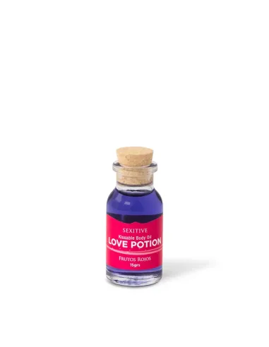 Mini aceite comestible love potion frutos rojos 15ml | Sexitive | Comestibles
