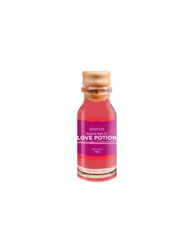Mini aceite comestible love potion frutilla 15ml | Sexitive | Comestibles