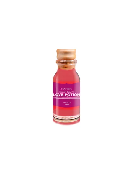 Mini aceite comestible love potion frutilla 15ml | Sexitive | Comestibles
