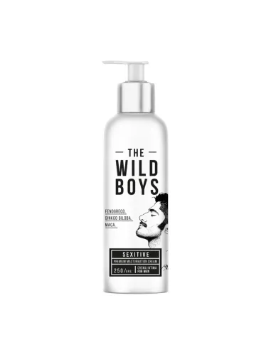 Wild boys crema intima for men con fenogreco glinkgo y maca 250grs | Sexitive | Estimula pene