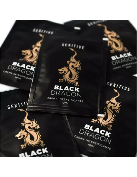 Pack pouch crema intensificante black dragon 5 unidades | Sexitive | Estimula pene