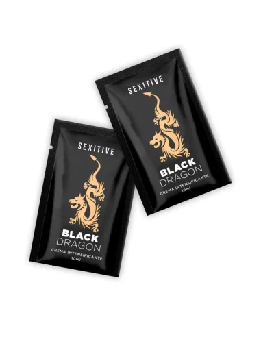 Pack pouch crema intensificante black dragon 5 unidades | Sexitive | Estimula pene