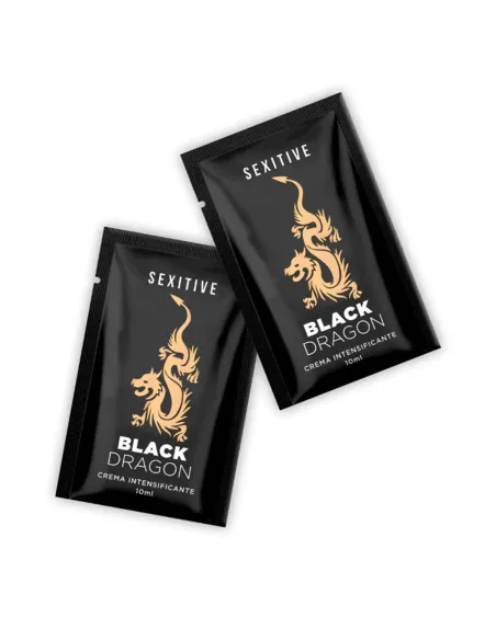 Pack pouch crema intensificante black dragon 5 unidades | Sexitive | Estimula pene