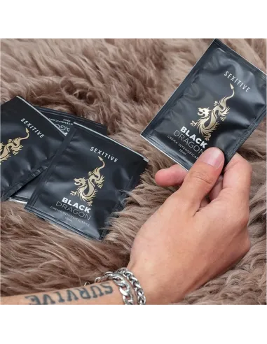 Pack pouch crema intensificante black dragon 5 unidades | Sexitive | Estimula pene