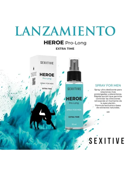 Heroe pro long extra time - spray masculino- | Sexitive | Estimula pene
