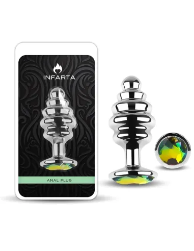 Anal plug luna metal medium rainbow | Infarta toys | Plugs