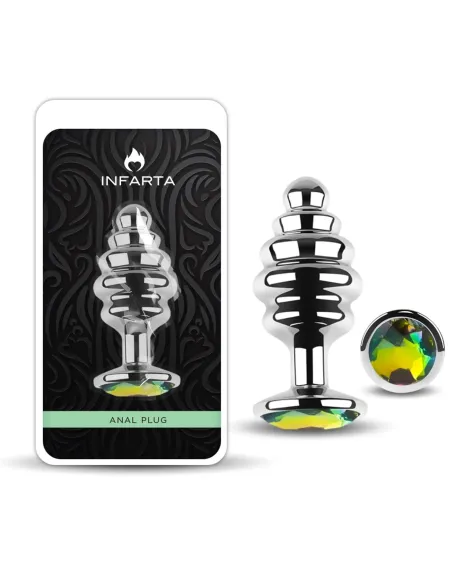Anal plug luna metal medium rainbow | Infarta toys | Plugs