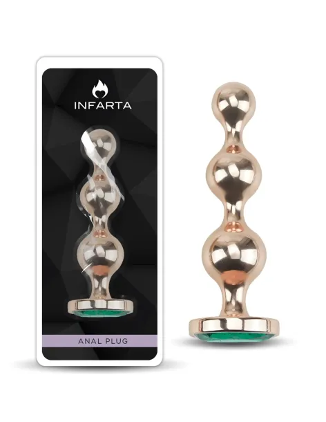Anal plug orion metal medium dark green | Infarta toys | Plugs