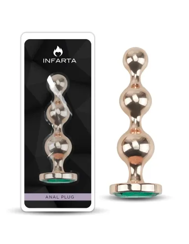 Anal plug orion metal medium dark green | Infarta toys | Plugs