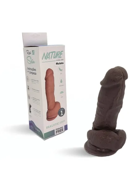 Nature mulato n 1 - 16.5 x 4 cm - introducibles 13cm - | Caiman | Dildos macizos