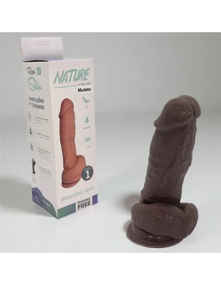Nature mulato n 1 - 16.5 x 4 cm - introducibles 13cm - | Caiman | Dildos macizos