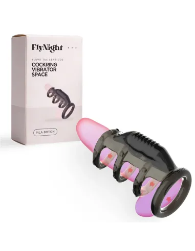 Cockring vibrator space negro / c9037 | Fly night | Anillos