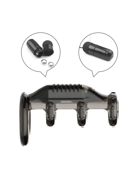 Cockring vibrator space negro / c9037 | Fly night | Anillos