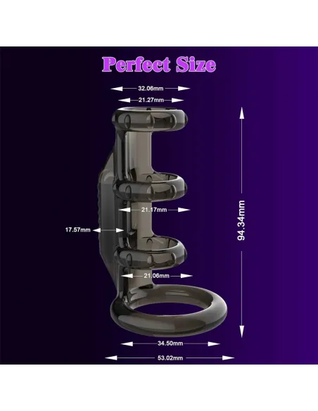 Cockring vibrator space negro / c9037 | Fly night | Anillos