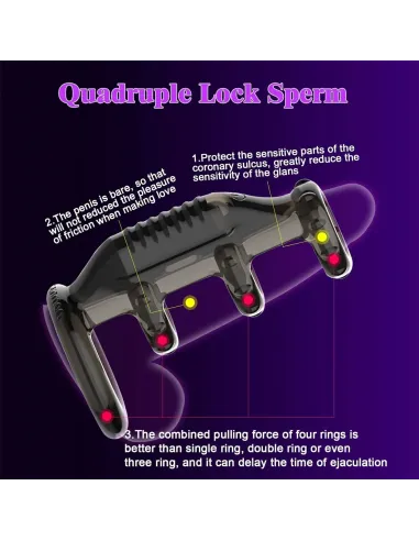 Cockring vibrator space negro / c9037 | Fly night | Anillos