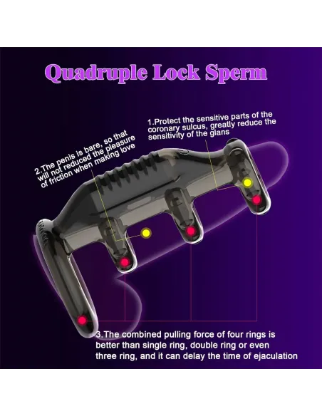 Cockring vibrator space negro / c9037 | Fly night | Anillos