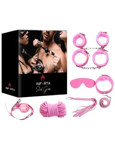 Kit bondage 7 piezas rosa | Infarta toys | Kits