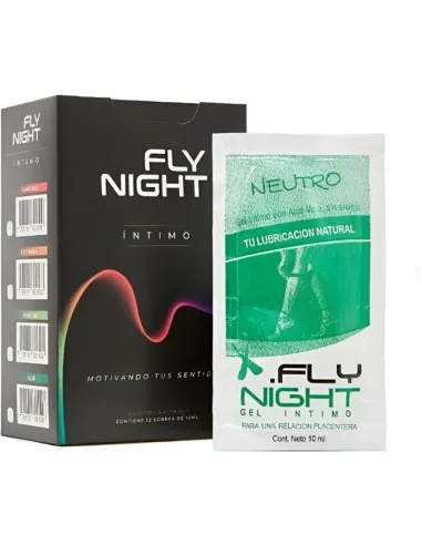 Caja x12 sachet gel neutro 10ml | Fly night | Intimos