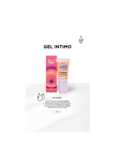 Gel intimo calor hot power 70 ml | Fly night | Efecto calor