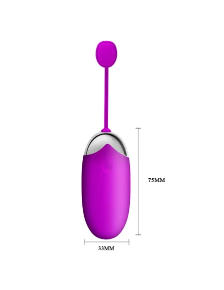 Huevo vibrador bluetooth abner 12 funciones silicona recargable usb | Pretty love | Bolas y huevos vaginales