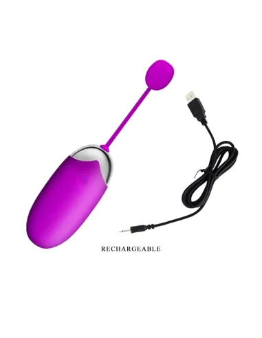 Huevo vibrador bluetooth abner 12 funciones silicona recargable usb | Pretty love | Bolas y huevos vaginales