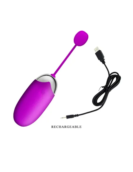 Huevo vibrador bluetooth abner 12 funciones silicona recargable usb | Pretty love | Bolas y huevos vaginales