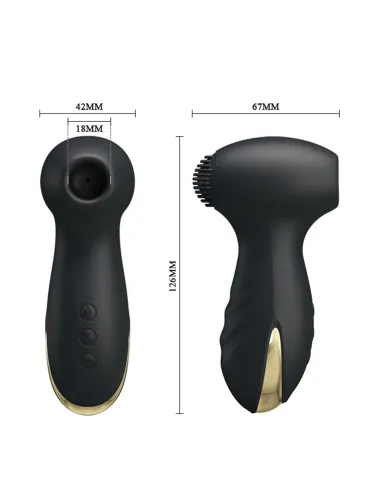 Succionador gold royal pleasure succionador de clitoris 7 funciones silicona usb recargable 13cm x 4cm | Pretty love | Succionad