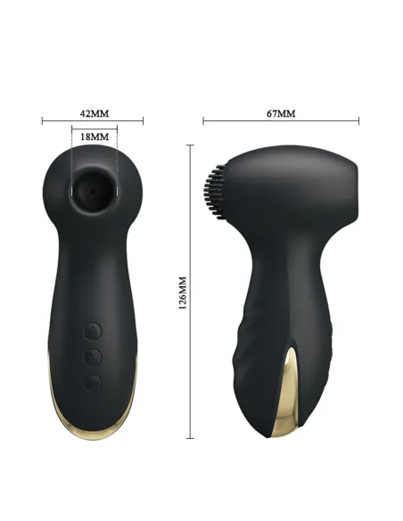 Succionador gold royal pleasure succionador de clitoris 7 funciones silicona usb recargable 13cm x 4cm | Pretty love | Succionad