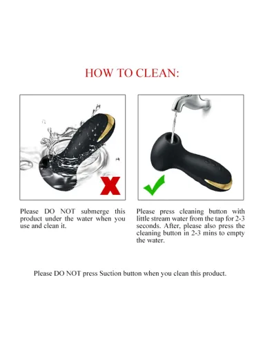 Succionador gold royal pleasure succionador de clitoris 7 funciones silicona usb recargable 13cm x 4cm | Pretty love | Succionad