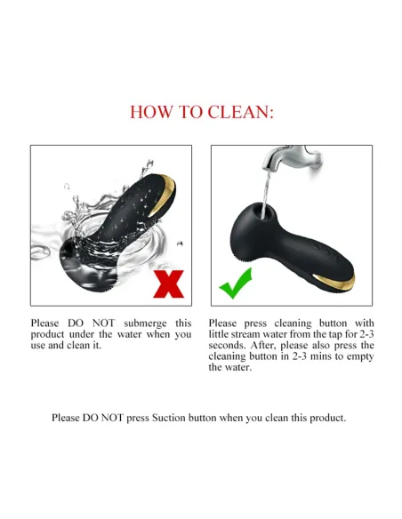 Succionador gold royal pleasure succionador de clitoris 7 funciones silicona usb recargable 13cm x 4cm | Pretty love | Succionad