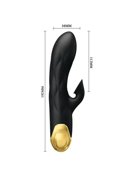 Vibrador gold royal pleasure succionador de clitoris 7 funciones silicona usb recargable 19cm x 3,6cm | Pretty love | Rabbits