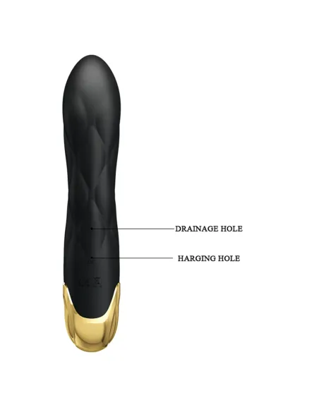 Vibrador gold royal pleasure succionador de clitoris 7 funciones silicona usb recargable 19cm x 3,6cm | Pretty love | Rabbits