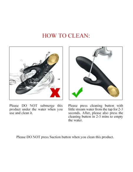 Vibrador gold royal pleasure succionador de clitoris 7 funciones silicona usb recargable 19cm x 3,3cm | Pretty love | Rabbits