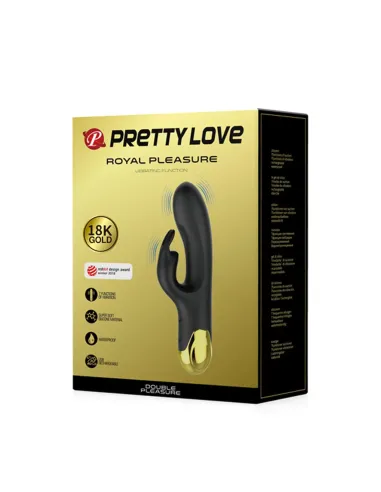 Vibrador gold royal pleasure doble estimulación con 7 funciones en silicona líquida usb recargable | Pretty love | Rabbits