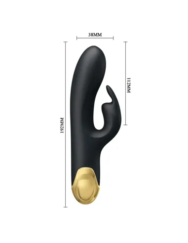 Vibrador gold royal pleasure doble estimulación con 7 funciones en silicona líquida usb recargable | Pretty love | Rabbits