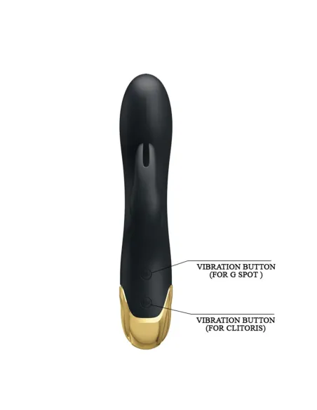 Vibrador gold royal pleasure doble estimulación con 7 funciones en silicona líquida usb recargable | Pretty love | Rabbits