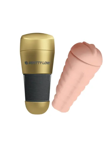 Masturbador kitty gold 20cmx8,4cm | Pretty love | Masturbadores