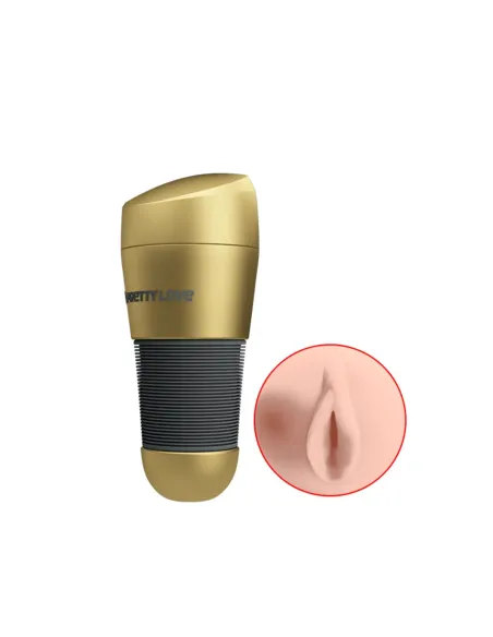 Masturbador kitty gold 20cmx8,4cm | Pretty love | Masturbadores