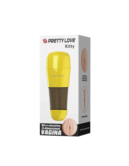 Masturbador kitty gold 20cmx8,4cm | Pretty love | Masturbadores