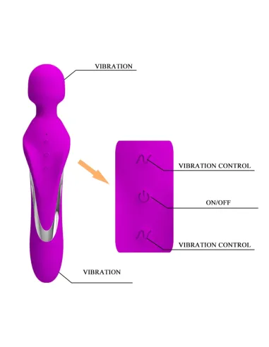 Masajeador vibrador murray recargable usb 7 funciones 23cm x 5cm | Pretty love | Masajeadores