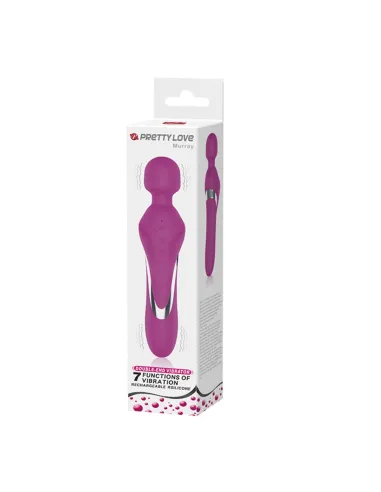 Masajeador vibrador murray recargable usb 7 funciones 23cm x 5cm | Pretty love | Masajeadores