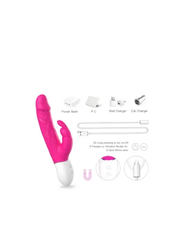 Radi vibrador multifuncional recargable usb | S-hande | Rabbits