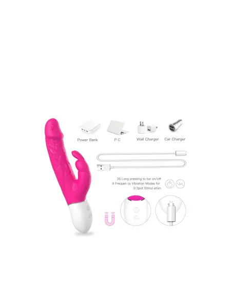 Radi vibrador multifuncional recargable usb | S-hande | Rabbits