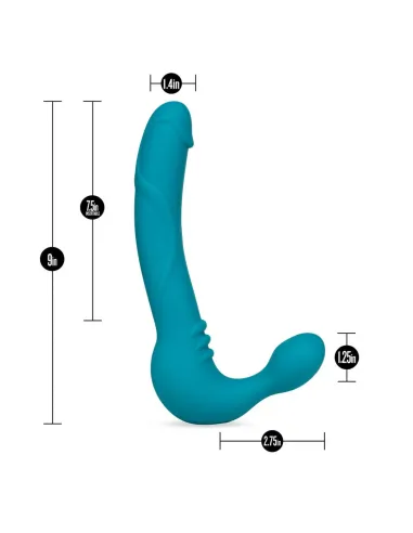 Temptasia - luna - strapless silicone dildo - teal | Blush | Strap on - cinturones