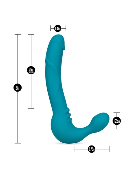 Temptasia - luna - strapless silicone dildo - teal | Blush | Strap on - cinturones