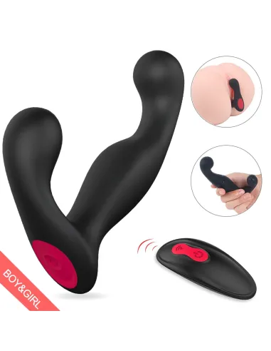 Vibrador jelly prostata anal - control remoto - 9 funciones - recargable - 13cm x 8cm | S-hande | Punto g